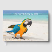 名前をカスタムする&文字ビーチパロット ゲストブック (正面)