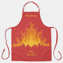 名前をカスタムする&文字ファイアエプロン エプロン