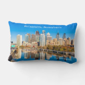 名前をカスタムする&文字フィラデルフィアペンシルベニア ランバークッション (裏面)