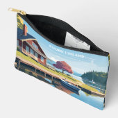 名前をカスタムする&文字フィンランド自然イラストレーション アクセサリーポーチ (見開き)