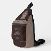 名前をカスタムする&文字ブッダ引用文 スリングバッグ (右コーナー)