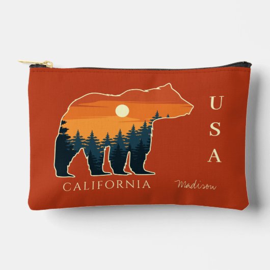 名前をカスタムする&文字ベアフォレスト アクセサリーポーチ (正面)