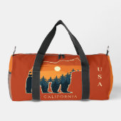 名前をカスタムする&文字ベアフォレスト ダッフルバッグ (裏面)