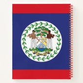 名前をカスタムする&文字ベリーズ国旗 ノートブック (裏面)