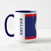 名前をカスタムする&文字ベリーズ国旗 マグカップ (左)