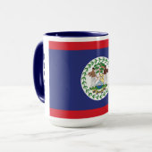 名前をカスタムする&文字ベリーズ国旗 マグカップ (正面左)