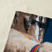 名前をカスタムする&文字ペルーラマ ビーチタオル (インサイチュ)