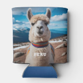 名前をカスタムする&文字ペルーラマ 缶クーラー (裏面)