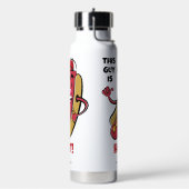 名前をカスタムする&文字ホットドッグ ウォーターボトル (左面)