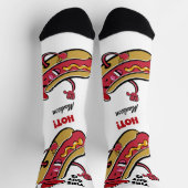 名前をカスタムする&文字ホットドッグ ソックス (上部)