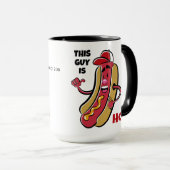 名前をカスタムする&文字ホットドッグ マグカップ (正面右)