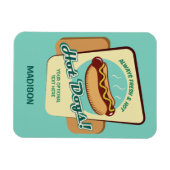 名前をカスタムする&文字ホットドッグ マグネット (横)