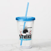 名前をカスタムする&文字ボーリングストライキ アクリルタンブラー (裏面)