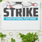 名前をカスタムする&文字ボーリングストライキ キッチンタオル (折り畳み)