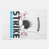 名前をカスタムする&文字ボーリングストライキ キッチンタオル (横)