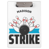 名前をカスタムする&文字ボーリングストライキ クリップボード (正面)