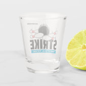 名前をカスタムする&文字ボーリングストライキ ショットグラス (裏面)