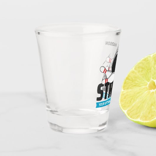 名前をカスタムする&文字ボーリングストライキ ショットグラス (左)