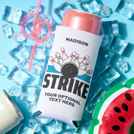 名前をカスタムする&文字ボーリングストライキ スリム缶クーラー (インサイチュ 夏)