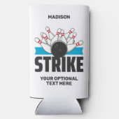 名前をカスタムする&文字ボーリングストライキ スリム缶クーラー (裏面)