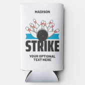 名前をカスタムする&文字ボーリングストライキ スリム缶クーラー (正面)