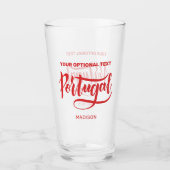 名前をカスタムする&文字ポルトガル タンブラーグラス (正面)
