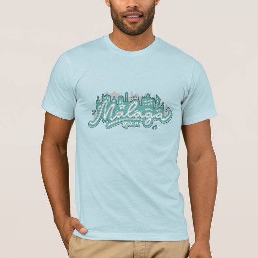 名前をカスタムする/文字マラガスペイン Tシャツ (正面)