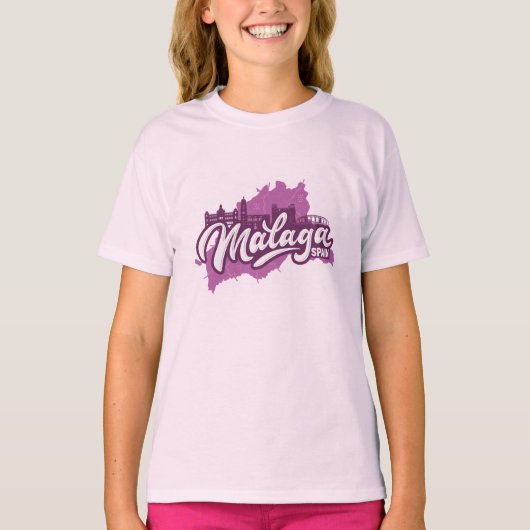 名前をカスタムする/文字マラガスペイン Tシャツ (正面)