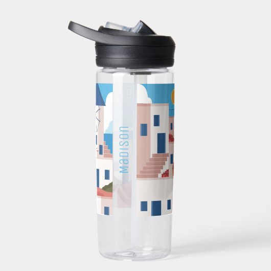 名前をカスタムする&文字ミコノスギリシャ ウォーターボトル (右面)