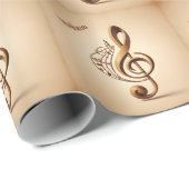 名前をカスタムする&文字ミュージカルクレフ、 音符記号注 ラッピングペーパー (ロールコーナー)