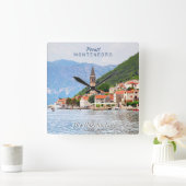 名前をカスタムする&文字モンテネグロ スクエア壁時計 (ホーム)