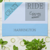 名前をカスタムする/文字ライフは乗熱狂するり キッチンタオル (折り畳み)