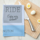 名前をカスタムする/文字ライフは乗熱狂するり キッチンタオル (四つ折り)