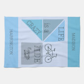 名前をカスタムする/文字ライフは乗熱狂するり キッチンタオル (横)