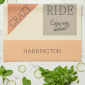 名前をカスタムする/文字ライフは乗熱狂するり キッチンタオル (折り畳み)