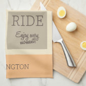 名前をカスタムする/文字ライフは乗熱狂するり キッチンタオル (四つ折り)