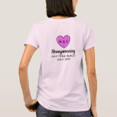 名前をカスタムする&文字ラブハート Tシャツ (裏面)
