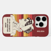 名前をカスタムする&文字レトロ女性 Case-Mate iPhoneケース (裏面 (横))