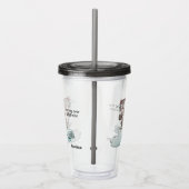 名前をカスタムする&文字泣き叫びキャットタンブラー アクリルタンブラー (右)