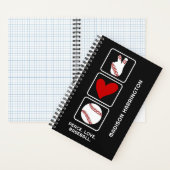 名前をカスタムする&文字野球 ノートブック (内側)