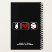 名前をカスタムする&文字野球 ノートブック (裏面)