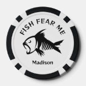 名前をカスタムする&文字魚 ポーカーチップ (裏面)