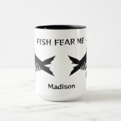 名前をカスタムする&文字魚 マグカップ (中央)