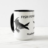 名前をカスタムする&文字魚 マグカップ (正面左)