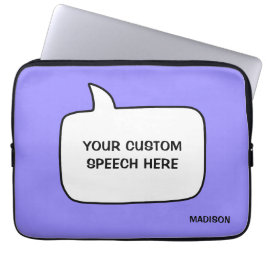 名前をカスタムする、文字、およびカラースピーチバブル ラップトップスリーブ