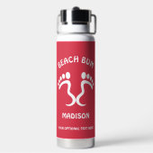 名前をカスタムする、文字、カラービーチバム ウォーターボトル (背面)