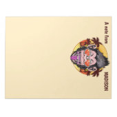 名前をカスタムする、文字、カラービーチモンキーノートパッド ノートパッド (正面)