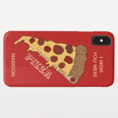 名前をカスタムする、文字、カラーピザスライスの電話ケース Case-Mate iPhoneケース (裏面(横))