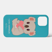 名前をカスタムする、文字&カラーラブコアラの電話ケース Case-Mate iPhoneケース (裏面 (横))