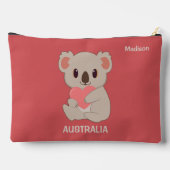 名前をカスタムする、文字&カラーラブコアラ アクセサリーポーチ (裏面)